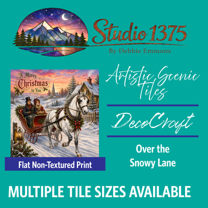 DecoCraft - Studio 1375 - Scenic Tiles Series - Over the Snowy Lane