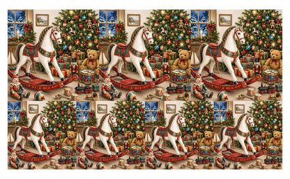 DecoCraft - Studio 1375 - Scenic Tiles Series - The Christmas Rocking Horse