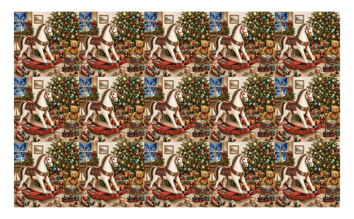 DecoCraft - Studio 1375 - Scenic Tiles Series - The Christmas Rocking Horse