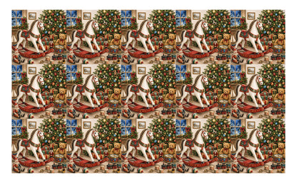 DecoCraft - Studio 1375 - Scenic Tiles Series - The Christmas Rocking Horse