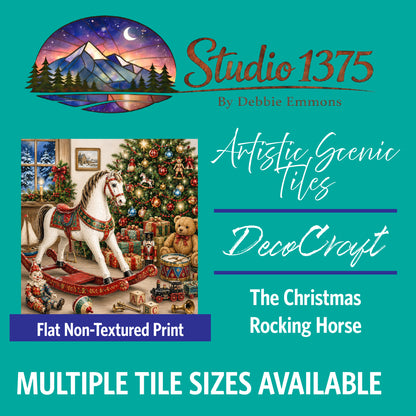 DecoCraft - Studio 1375 - Scenic Tiles Series - The Christmas Rocking Horse