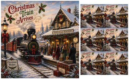 DecoCraft - Studio 1375 - Scenic Tiles Series - The Christmas Train Arrives