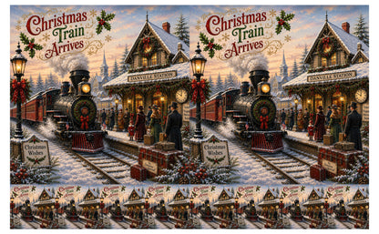 DecoCraft - Studio 1375 - Scenic Tiles Series - The Christmas Train Arrives