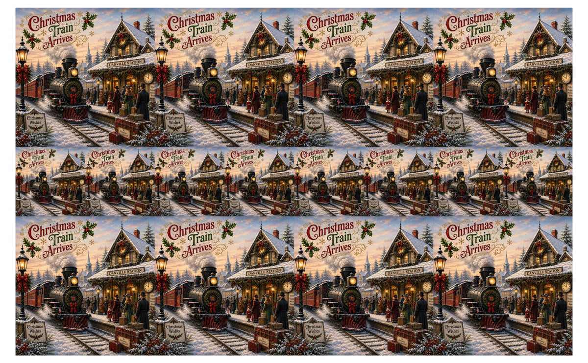 DecoCraft - Studio 1375 - Scenic Tiles Series - The Christmas Train Arrives