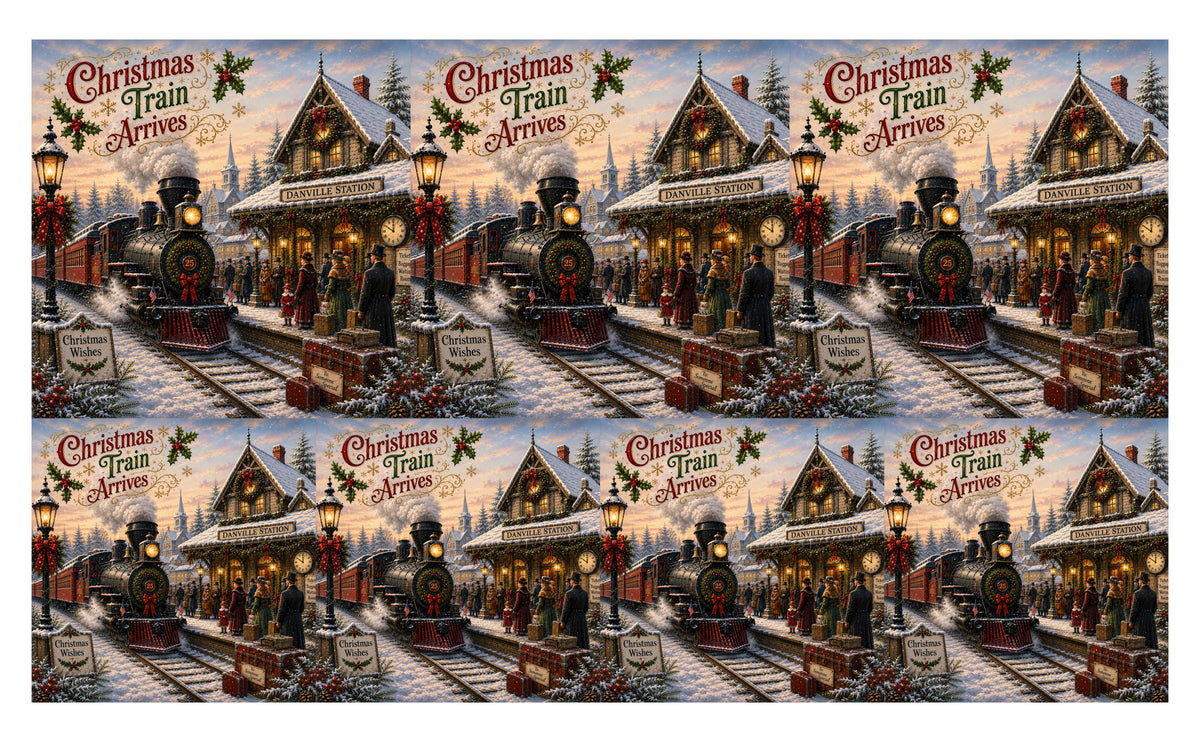 DecoCraft - Studio 1375 - Scenic Tiles Series - The Christmas Train Arrives