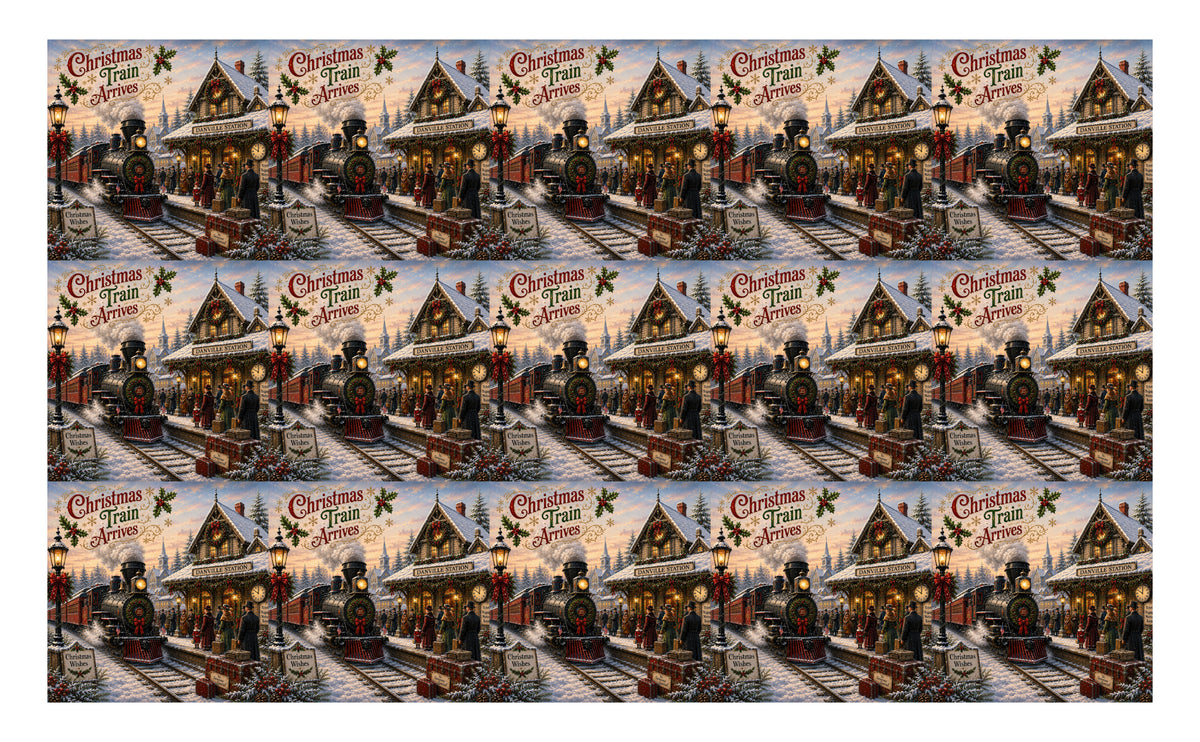 DecoCraft - Studio 1375 - Scenic Tiles Series - The Christmas Train Arrives