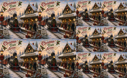 DecoCraft - Studio 1375 - Scenic Tiles Series - The Christmas Train Arrives