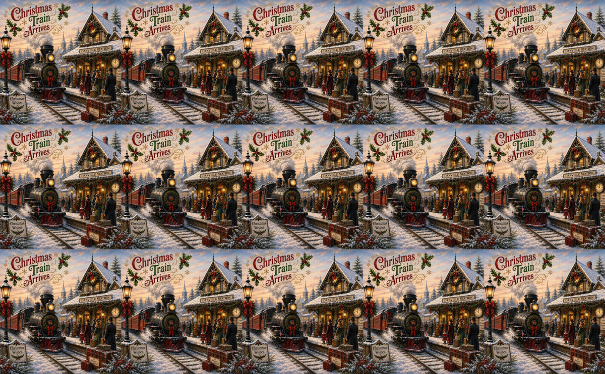 DecoCraft - Studio 1375 - Scenic Tiles Series - The Christmas Train Arrives