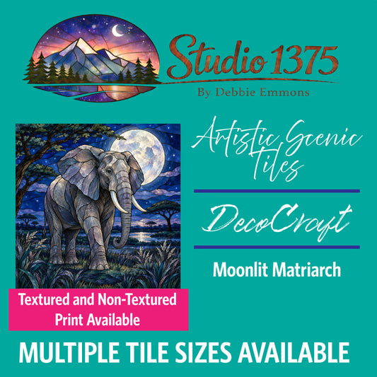 DecoCraft - Studio 1375 - Scenic Elevated Texture Tiles - Moonlit Matriarch