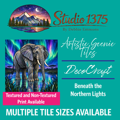 DecoCraft - Studio 1375 - Scenic Elevated Texture Tiles - Beneath the Northern Lights