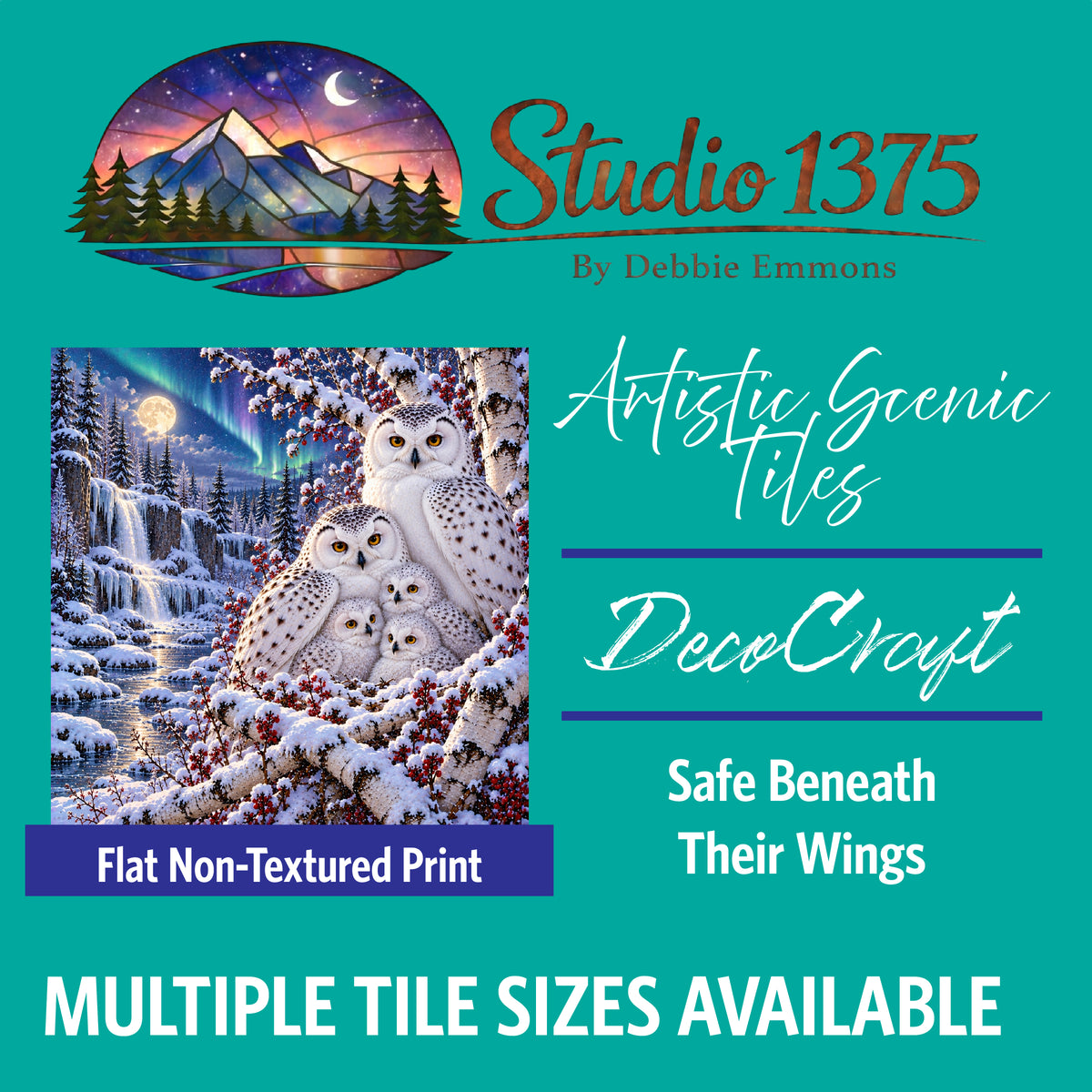 DecoCraft - Studio 1375 - Scenic Tiles Series - Safe Beneath Their Wings