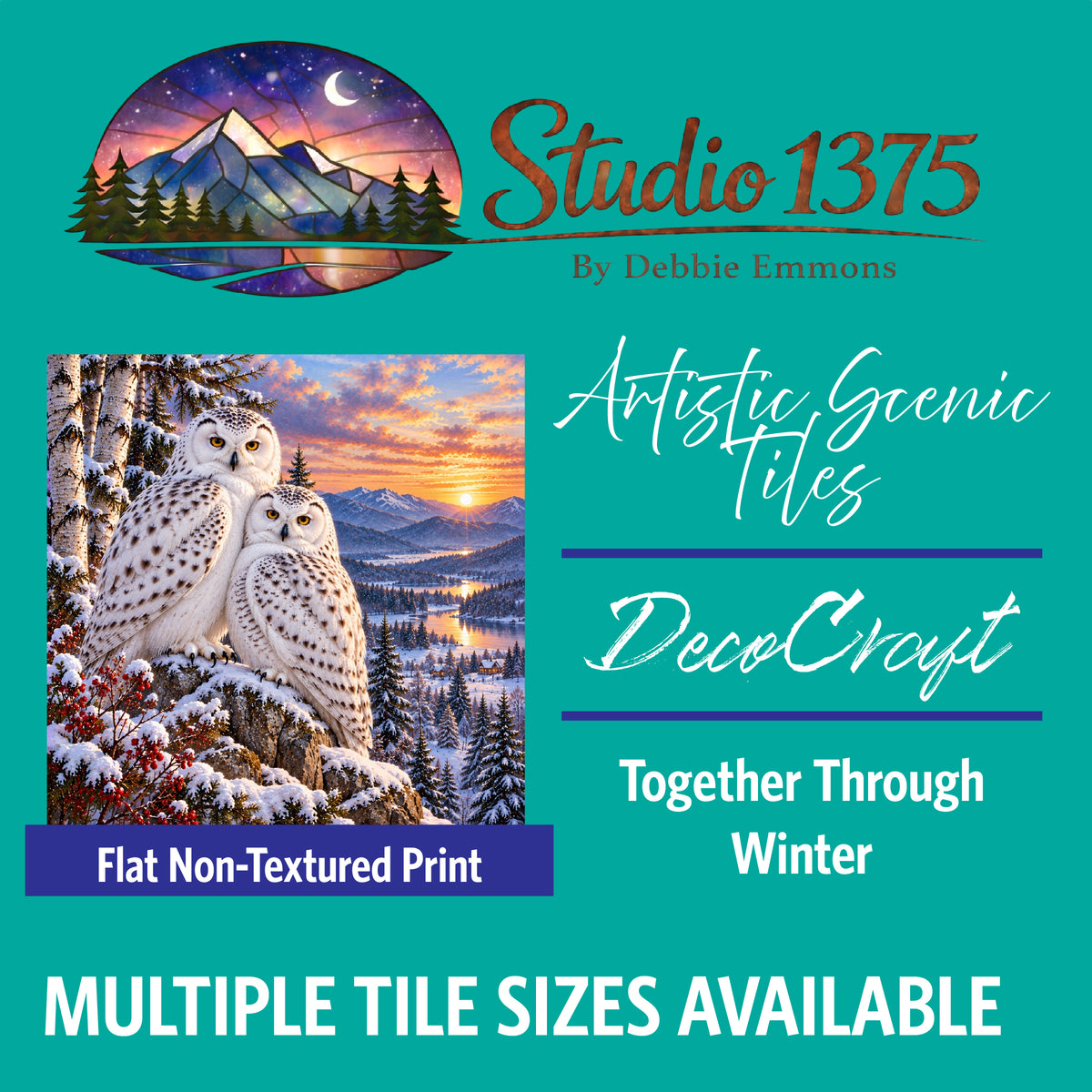 DecoCraft - Studio 1375 - Scenic Tiles Series - Together Through Winter