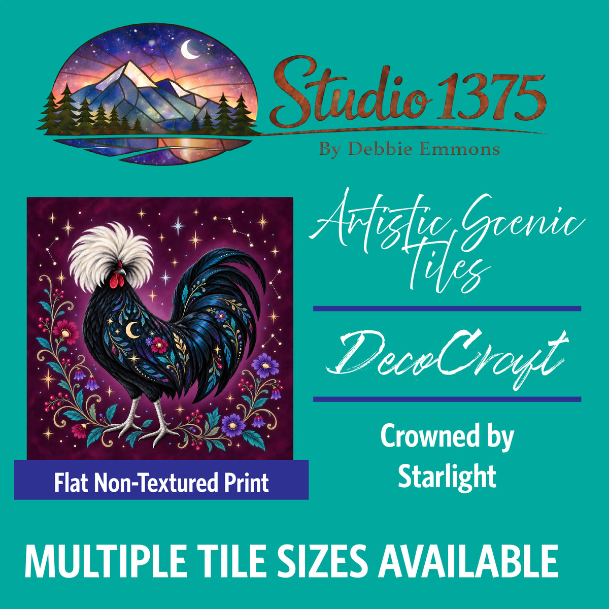 DecoCraft - Studio 1375 - Scenic Tiles Series - Crowned by Starlight