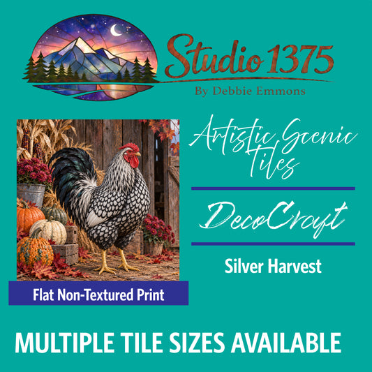 DecoCraft - Studio 1375 - Scenic Tiles Series - Silver Harvest