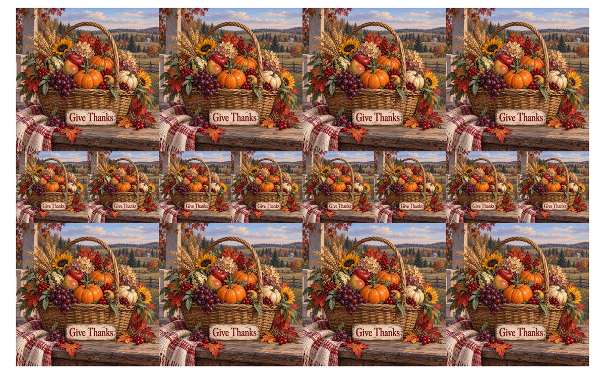 DecoCraft - Studio 1375 - Scenic Tiles Series - Bountiful Thanks