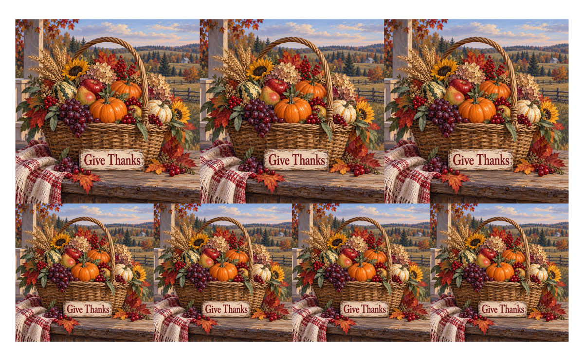 DecoCraft - Studio 1375 - Scenic Tiles Series - Bountiful Thanks