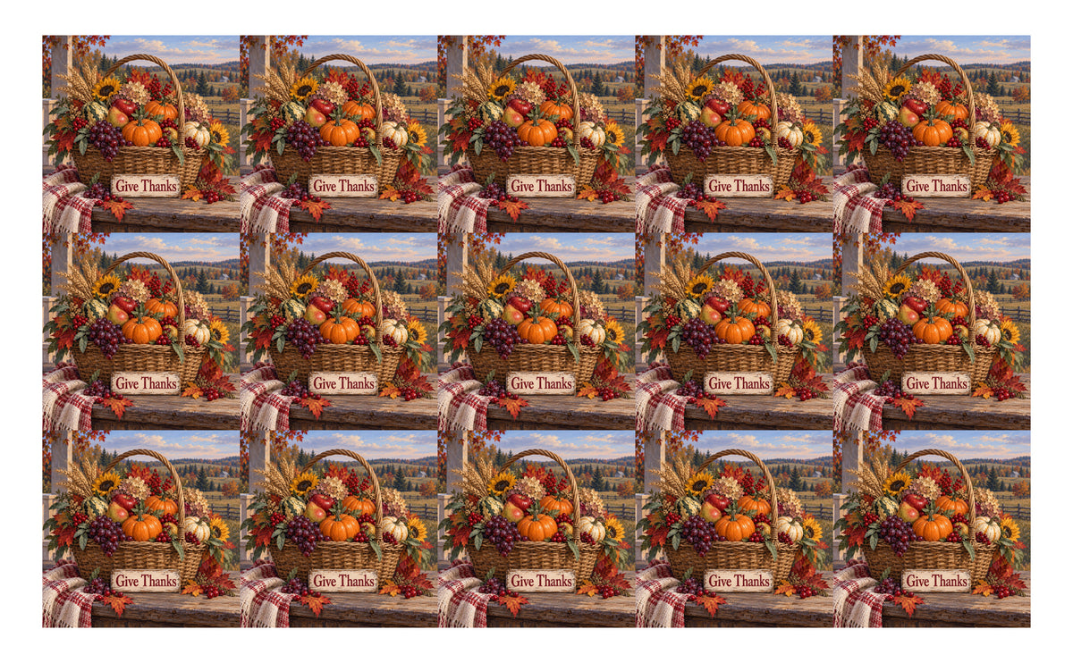 DecoCraft - Studio 1375 - Scenic Tiles Series - Bountiful Thanks