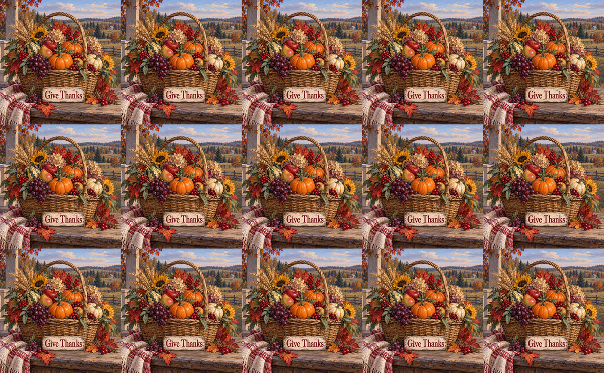 DecoCraft - Studio 1375 - Scenic Tiles Series - Bountiful Thanks