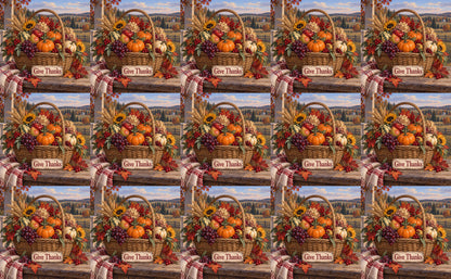 DecoCraft - Studio 1375 - Scenic Tiles Series - Bountiful Thanks