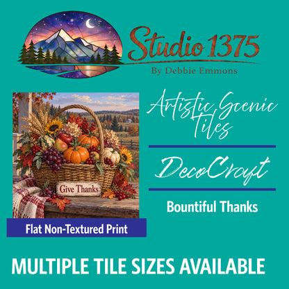 DecoCraft - Studio 1375 - Scenic Tiles Series - Bountiful Thanks