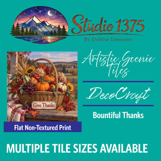 DecoCraft - Studio 1375 - Scenic Tiles Series - Bountiful Thanks