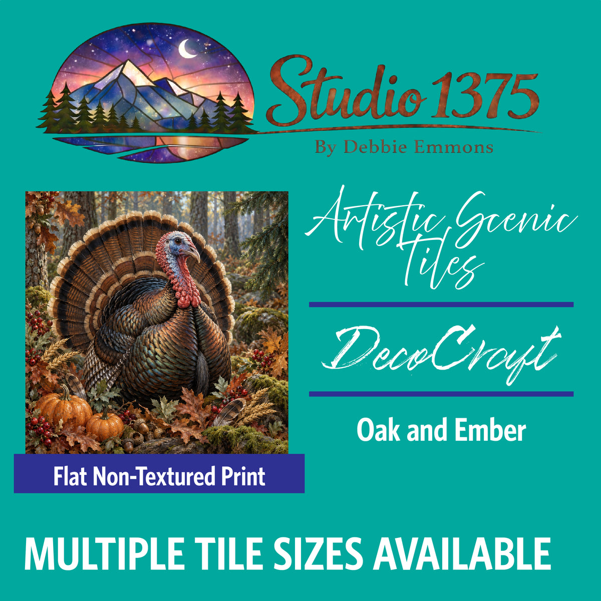 DecoCraft - Studio 1375 - Scenic Tiles Series - Oak and Ember