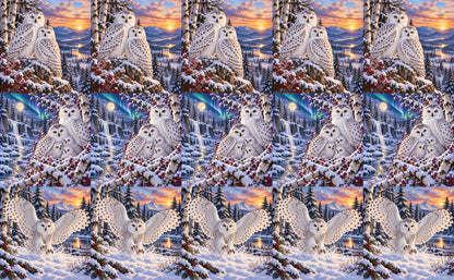 DecoCraft - Studio 1375 - Scenic Tiles Series - Majestic Owls - Assortment