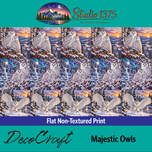 DecoCraft - Studio 1375 - Scenic Tiles Series - Majestic Owls - Assortment