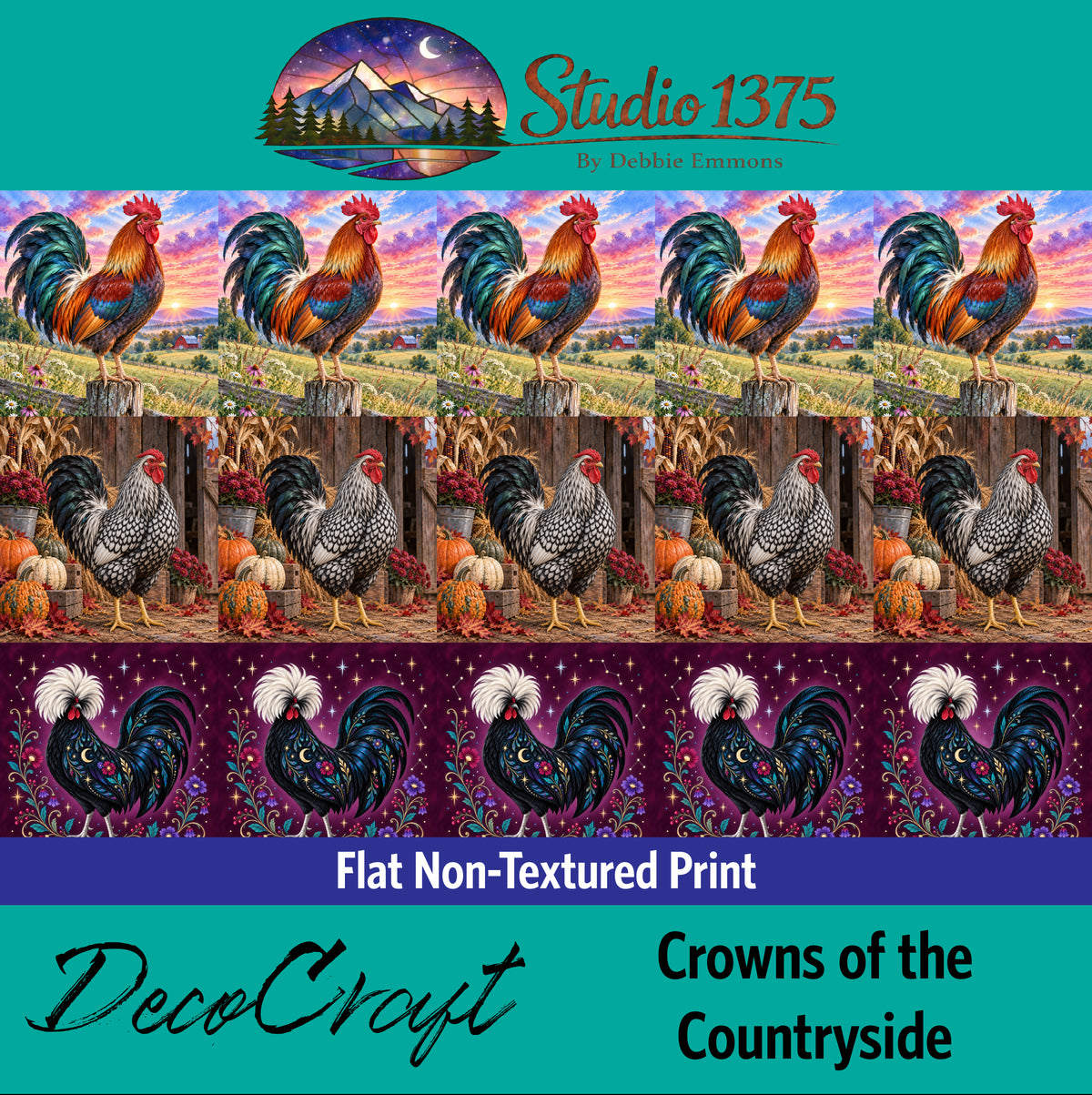 DecoCraft - Studio 1375 - Scenic Tiles Series - Crowns of the Countryside - Assortment