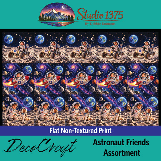 DecoCraft - Studio 1375 - Scenic Tiles Series - Astronaut Friends