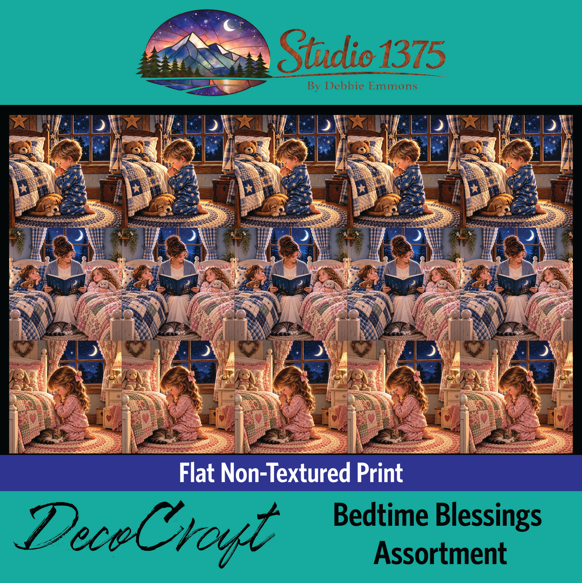 DecoCraft - Studio 1375 - Scenic Tiles Series - Bedtime Blessings Assortment