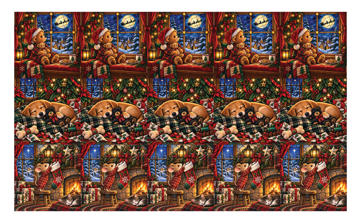 DecoCraft - Studio 1375 - Scenic Tiles Series - Christmas Bedtime Assortment