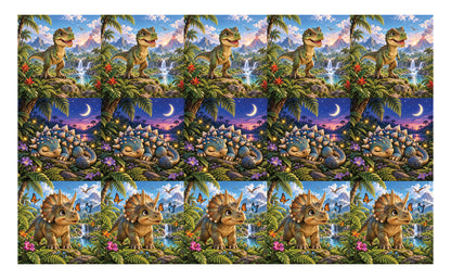 DecoCraft - Studio 1375 - Scenic Tiles Series - Dino Days Assortment