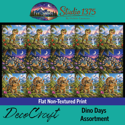 DecoCraft - Studio 1375 - Scenic Tiles Series - Dino Days Assortment