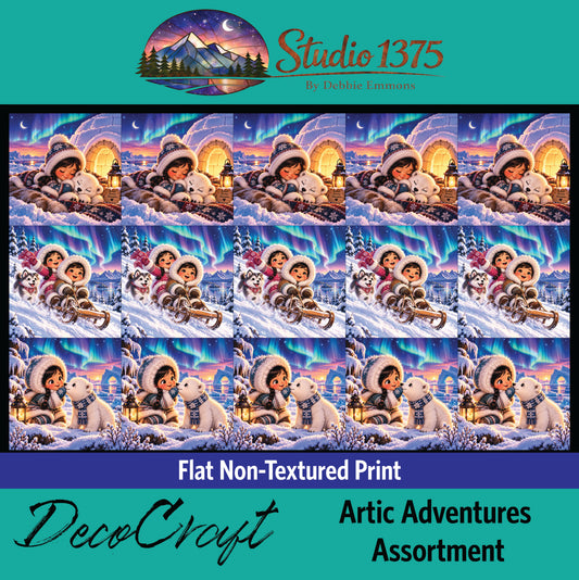 DecoCraft - Studio 1375 - Scenic Tiles Series - Arctic Adventures Assortment