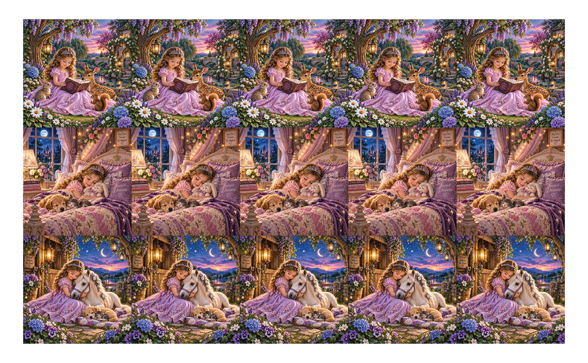 DecoCraft - Studio 1375 - Scenic Tiles Series - Storybook Princess Assortment