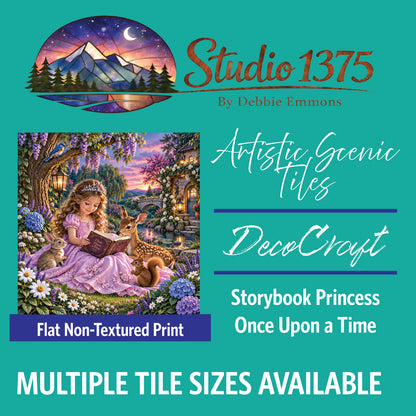 DecoCraft - Studio 1375 - Scenic Tiles Series - Storybook Princess - Once Upon a Time