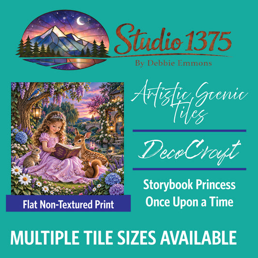 DecoCraft - Studio 1375 - Scenic Tiles Series - Storybook Princess - Once Upon a Time