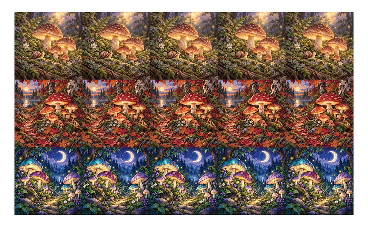 DecoCraft - Studio 1375 - Scenic Tiles Series - Mushroom Woodland