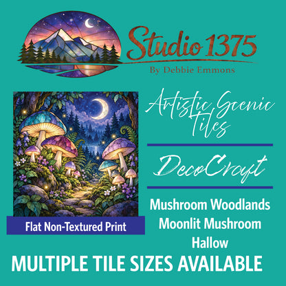 DecoCraft - Studio 1375 - Scenic Tiles Series - Mushroom Woodlands - Moonlit Mushroom Hallow (Copy)
