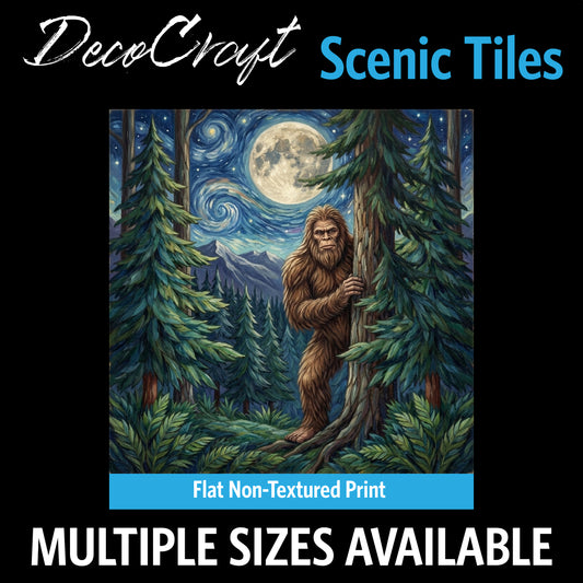 DecoCraft - Scenic Tiles Series - Bigfoot - Moonlit Encounter