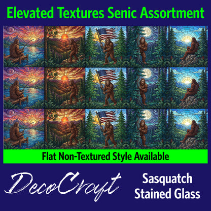 DecoCraft - Scenic Elevated Texture Tiles - Sasquatch Stained Glass