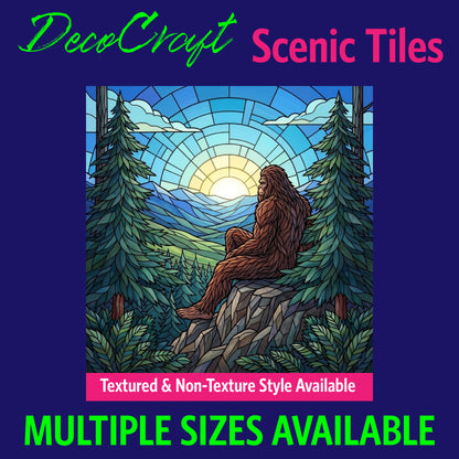 DecoCraft - Scenic Elevated Texture Tiles - Sasquatch - Mountain Sunrise