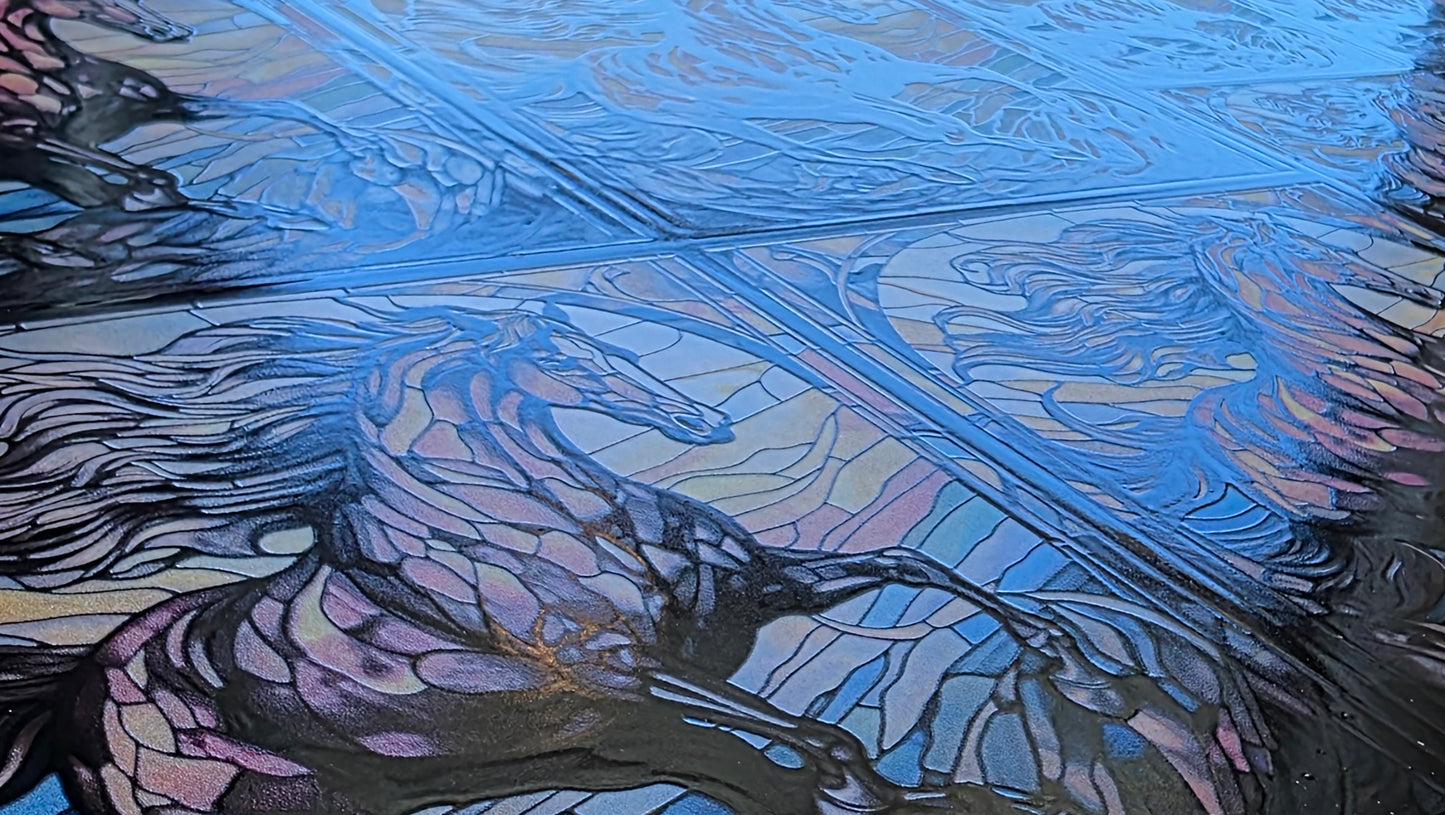 DecoCraft - Scenic Elevated Texture Tiles - Sunfire Stallion