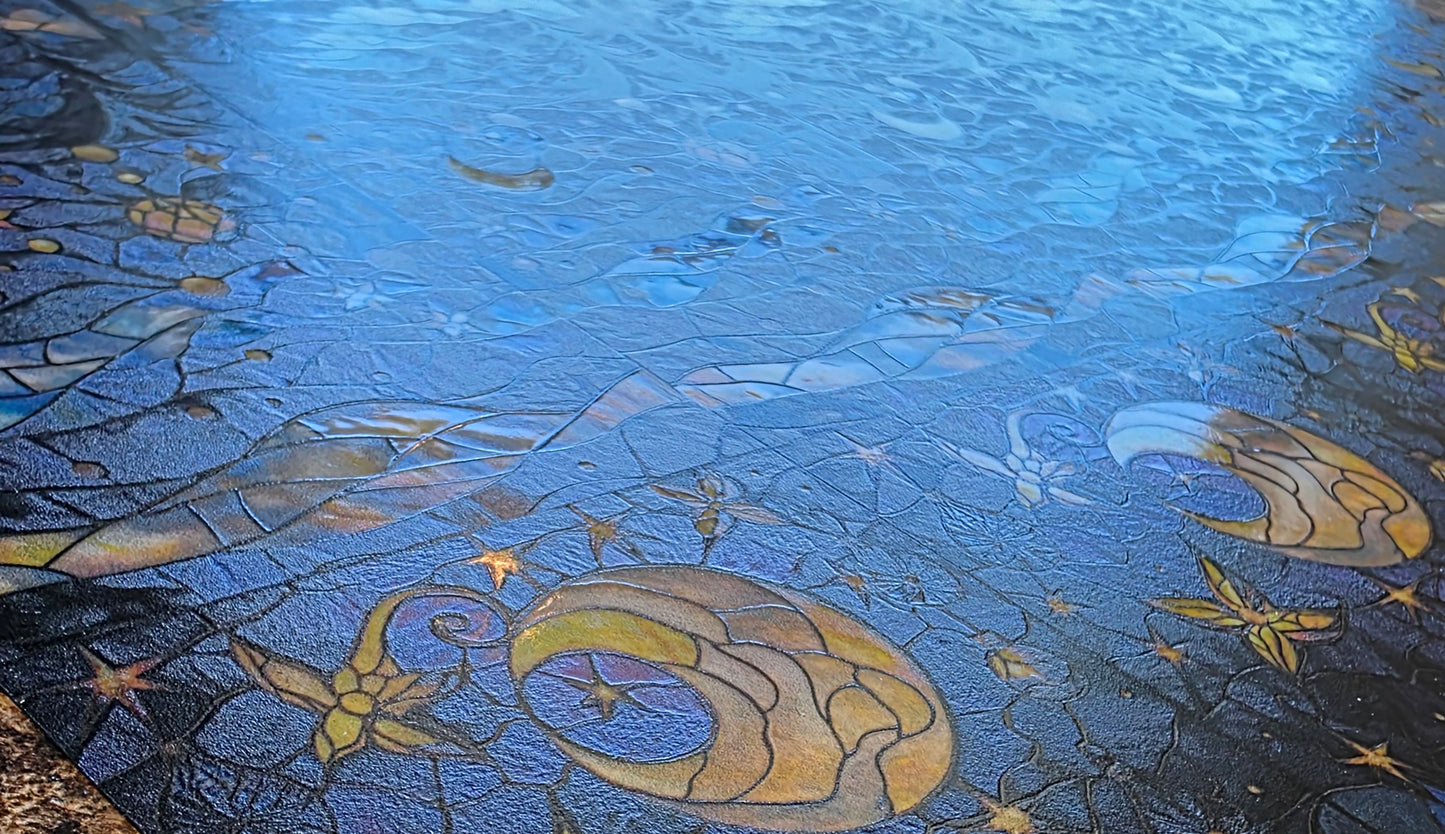 DecoCraft - Scenic Iridescent Collection - Realistic Stained Glass - Celestial Night