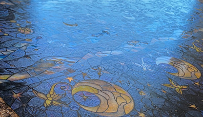 DecoCraft - Scenic Iridescent Collection - Realistic Stained Glass - Celestial Night