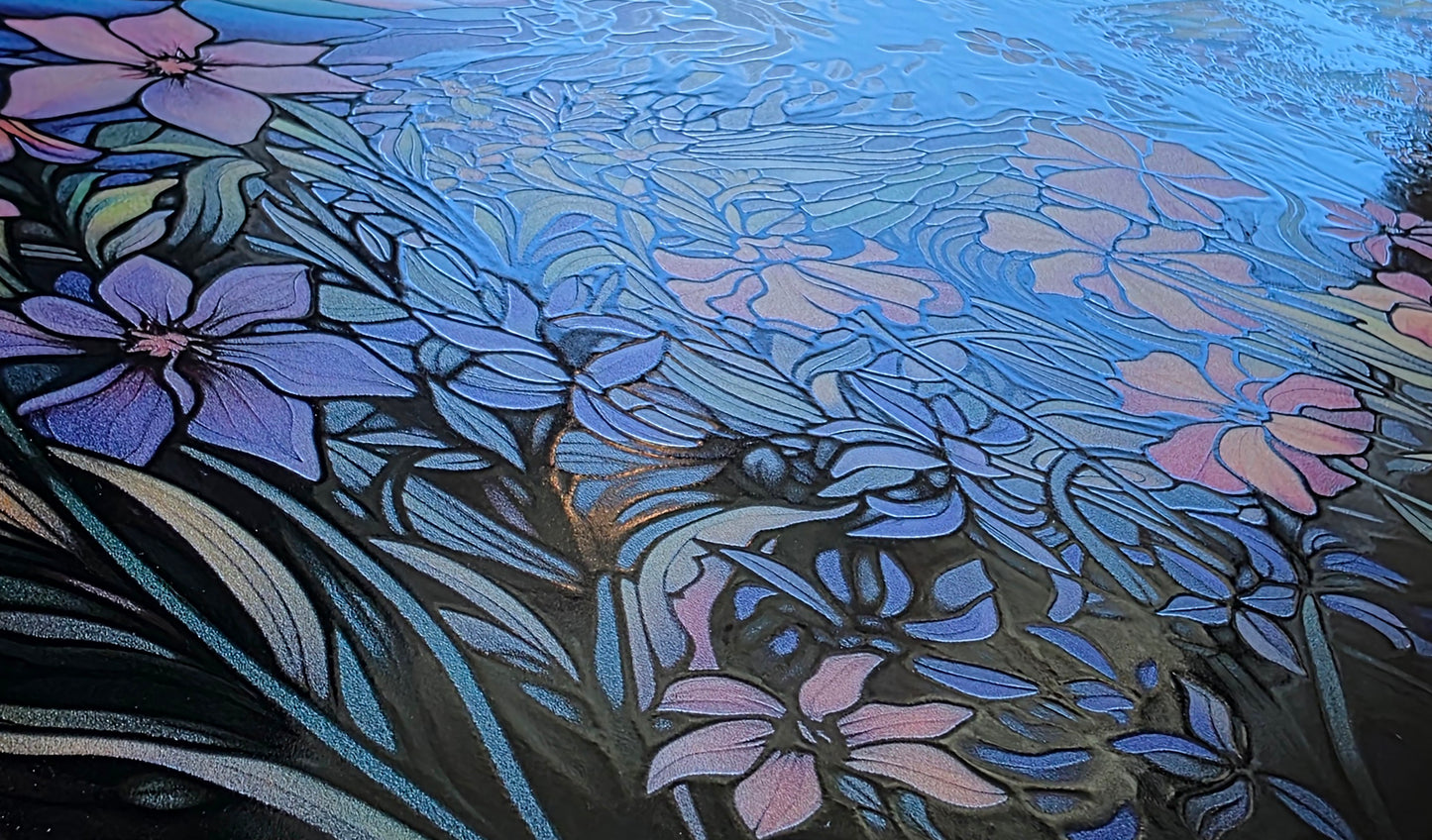 DecoCraft - Scenic Elevated Texture Tiles - Twilight Wildflowers