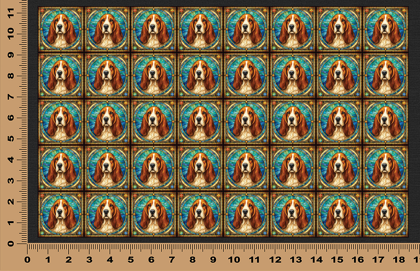 DecoCraft - Scenic Elevated Texture Tiles - Basset Hound
