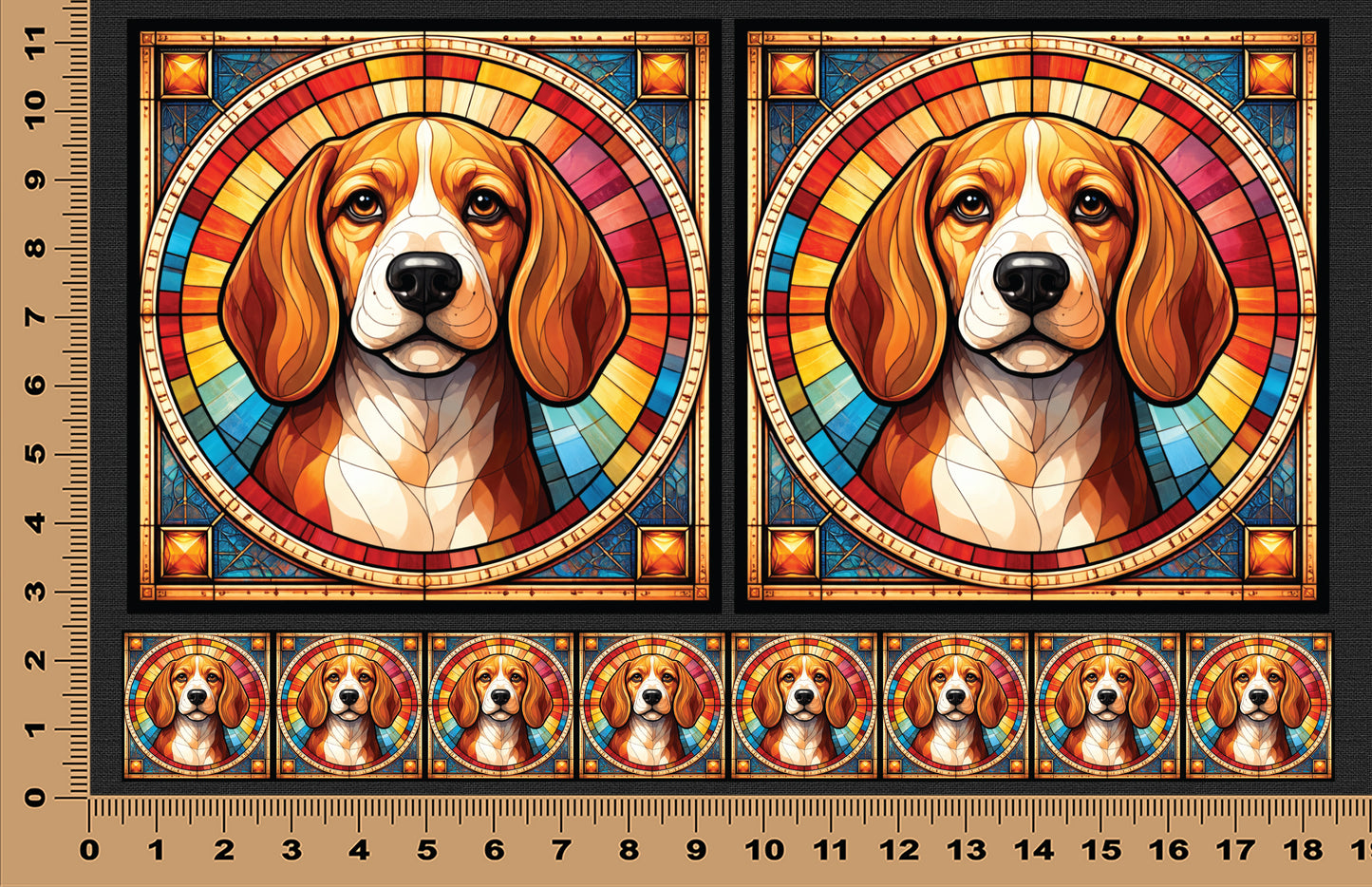 DecoCraft - Scenic Elevated Texture Tiles - Beagle