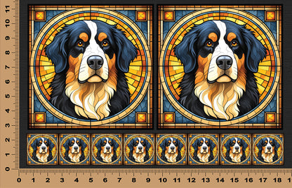 DecoCraft - Scenic Elevated Texture Tiles - Bernese Mountain Dog